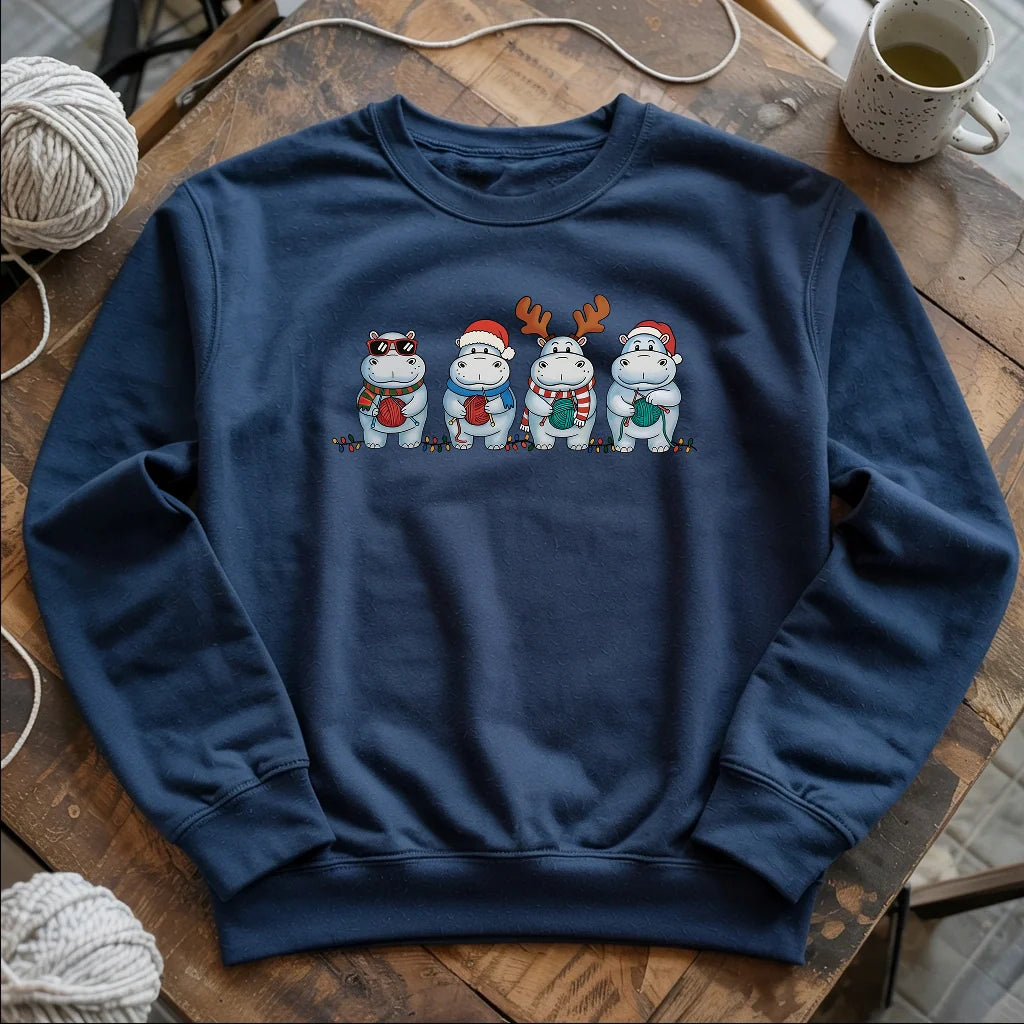 Hippo Knitmas Sweatshirt