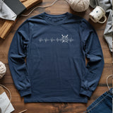 Knit heartbeat Long Sleeve T-shirt