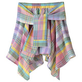 Secret Crush Pastel Plaid Skirt