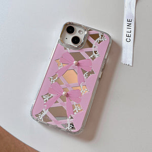 Pink Lace Up iPhone Case