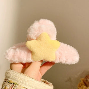 Plush Star Hair Claw Clip