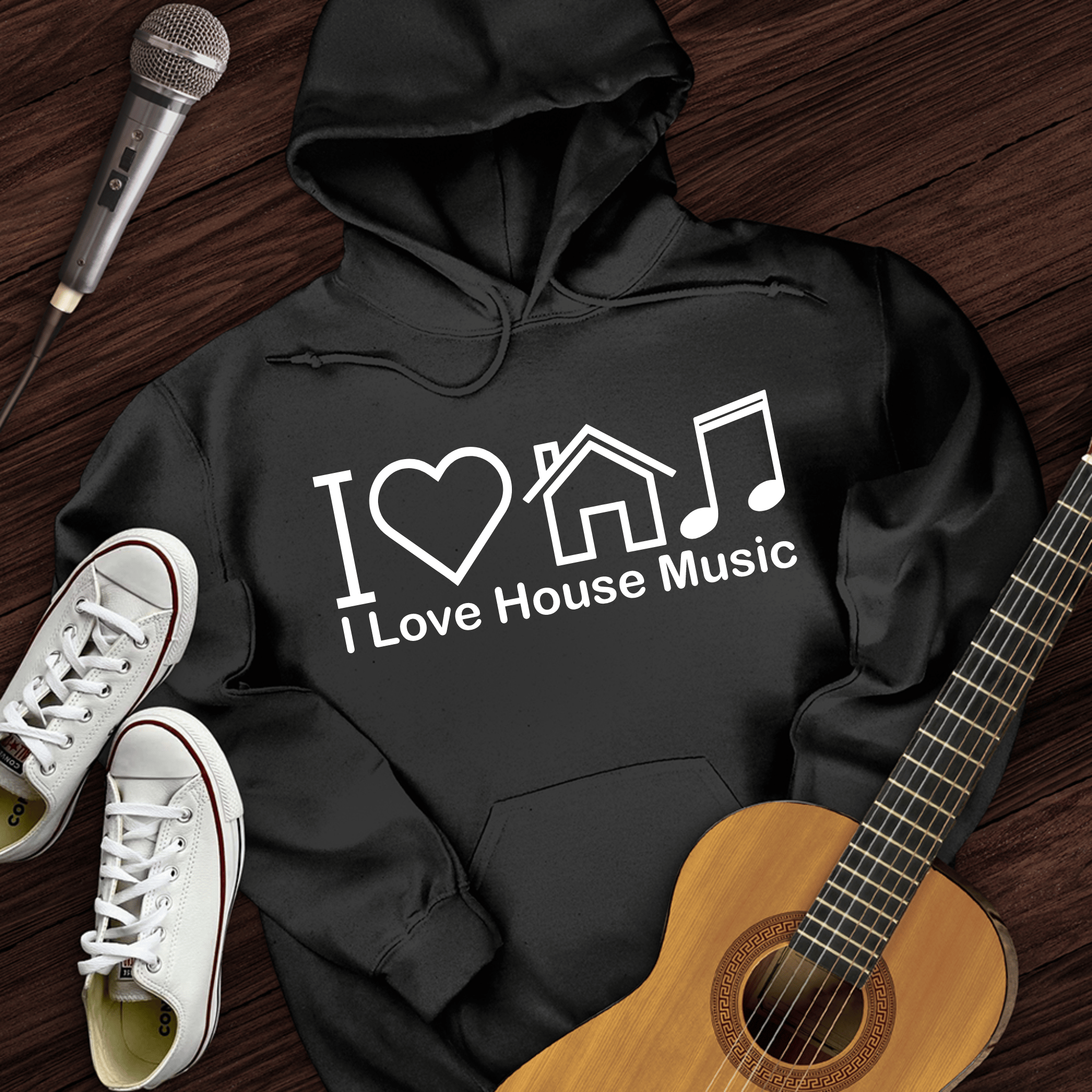 I Love House Music Hoodie
