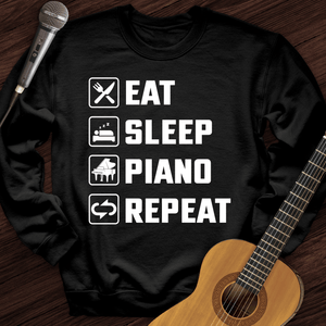 Eat, Sleep, Piano, Repeat Crewneck