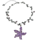 Purple Tropical Flower Choker