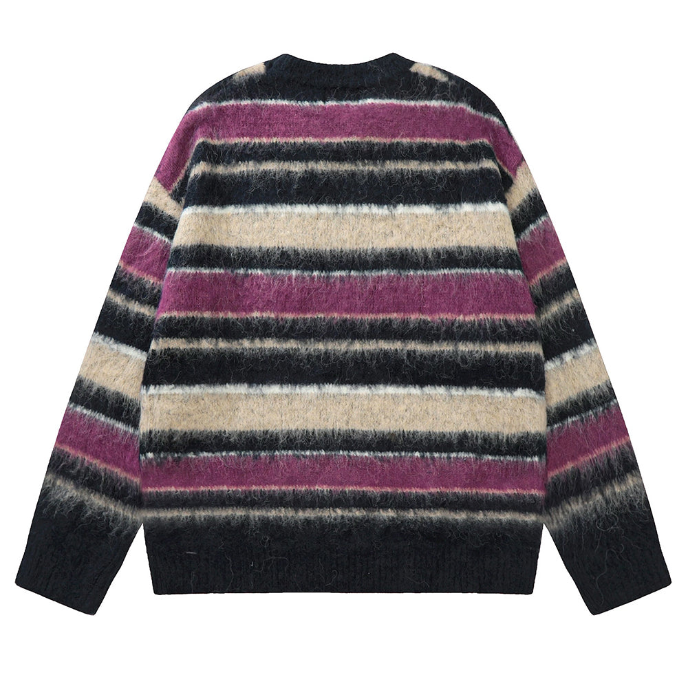 Blueberry & Cream Striped Sweater