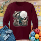 Racoon & Yarn Ball Long Sleeve T-shirt