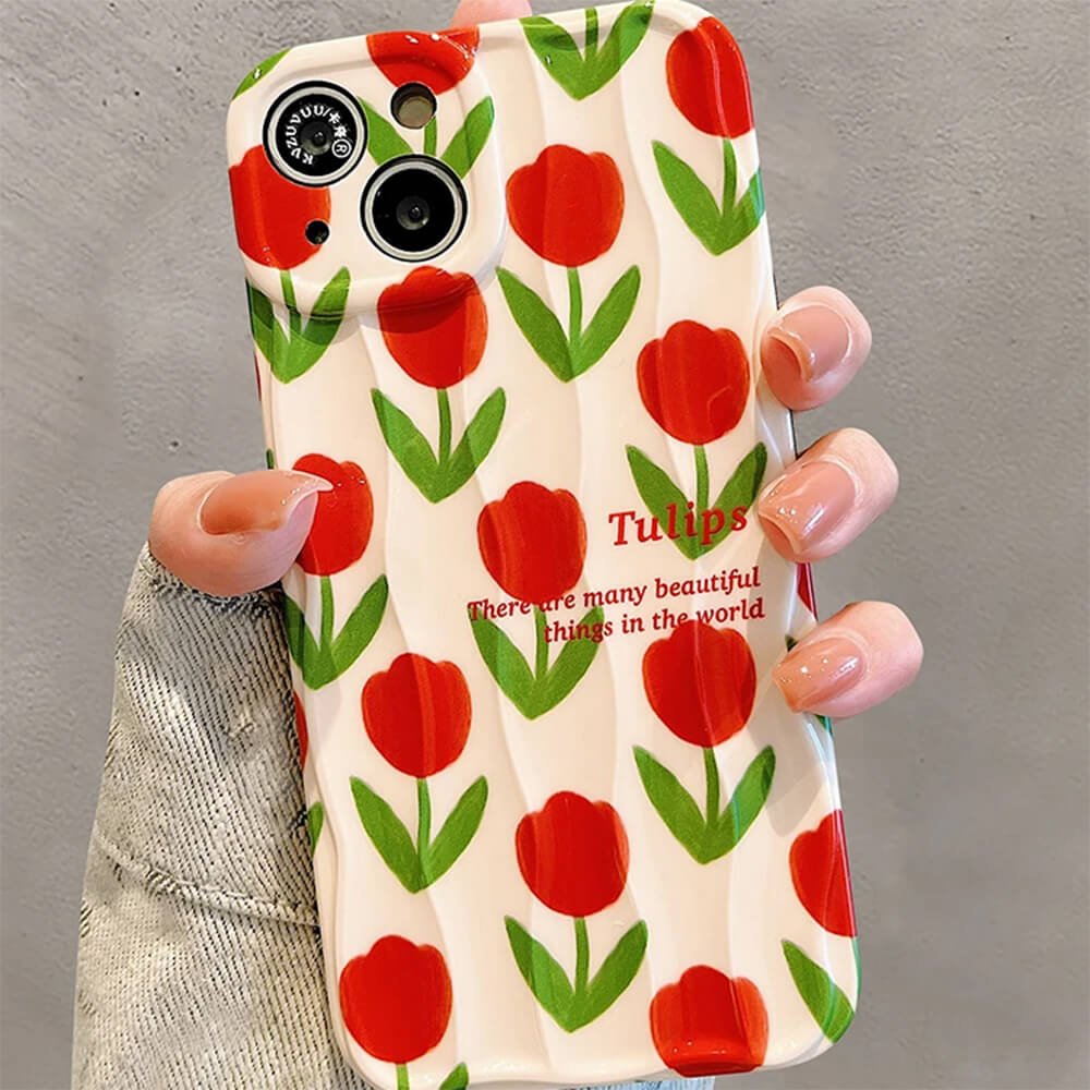 Red Tulips iPhone Case