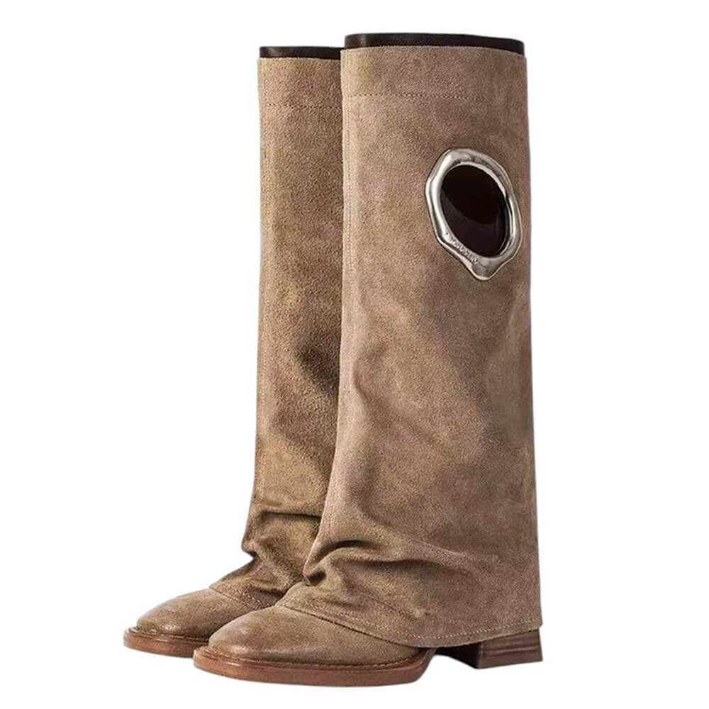 Round Cutout High Shaft Boots