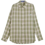 Sage Green Plaid Oversized Shirt