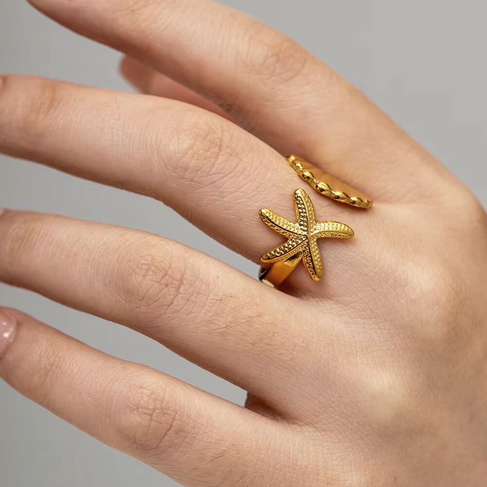 Shell and Starfish Ring