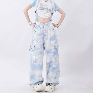 Sky Blue Cargo Pants
