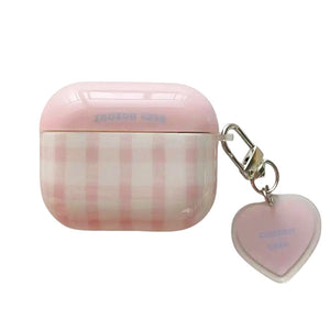 Soft Girl Plaid Airpods Case