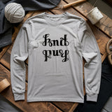 Knit Purl Long Sleeve T-shirt