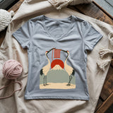 Knitting Sun Lady V-neck