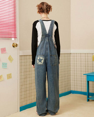 Star Girl Denim Overalls