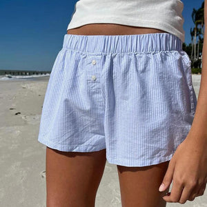 Soft Striped Lounge Shorts
