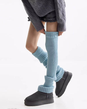 Winter Feels Ribbed Leg Warmers