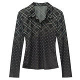 Y2K Plaid Fitted Shirt