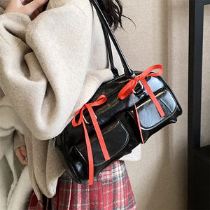 Y2K Shoulder Bag With Bows