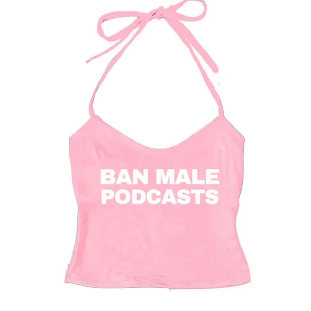 Y2K Style Podcasts Halter Top